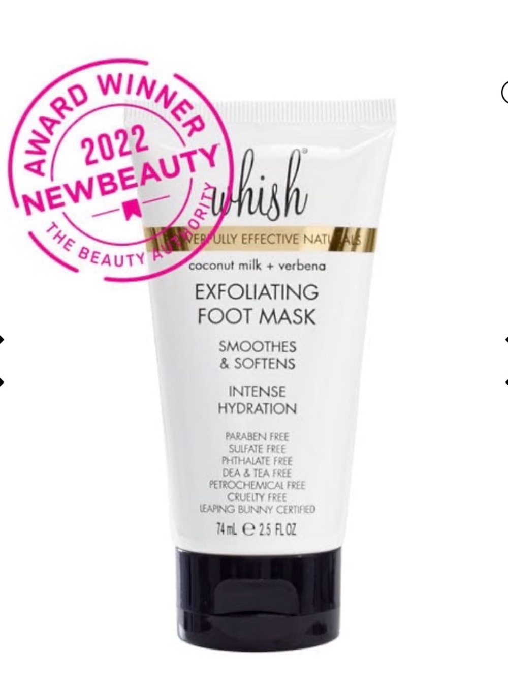 whish Exfoliating Foot Mask - NEW! 2.5 Oz. Coconut Milk + Verbena